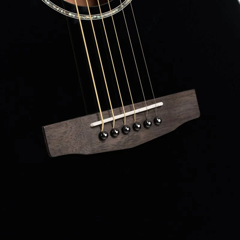 Cort Guitars - Earth Series Acoustic/Electric Guitar - Black - EARTH60CE-BK - Image 5