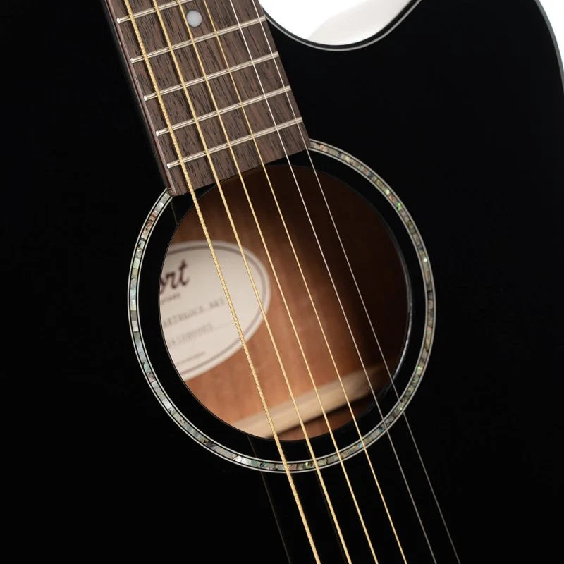 Cort Guitars - Earth Series Acoustic/Electric Guitar - Black - EARTH60CE-BK - Image 6