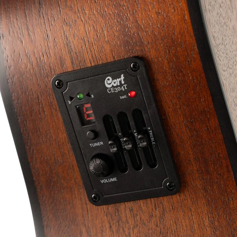 Cort Guitars - Earth Series Acoustic/Electric Guitar - Mahogany Open Pore - EARTH60MCE-OP - Image 6