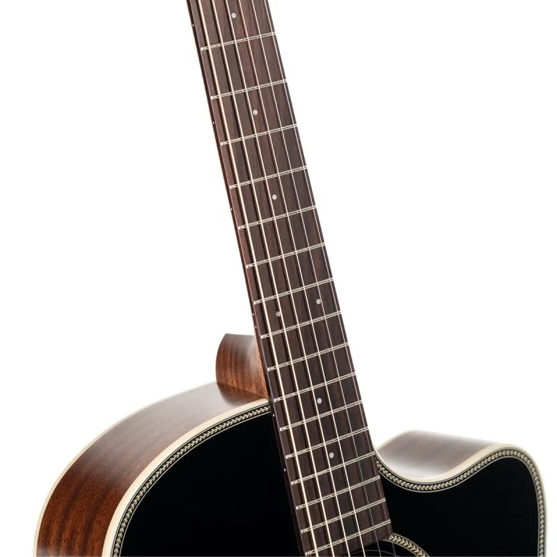 Cort Guitars - Essence Series Grand Auditorium Acoustic Guitar - Black Top Semi Gloss - ESSENCEGA4BTSG - Image 8
