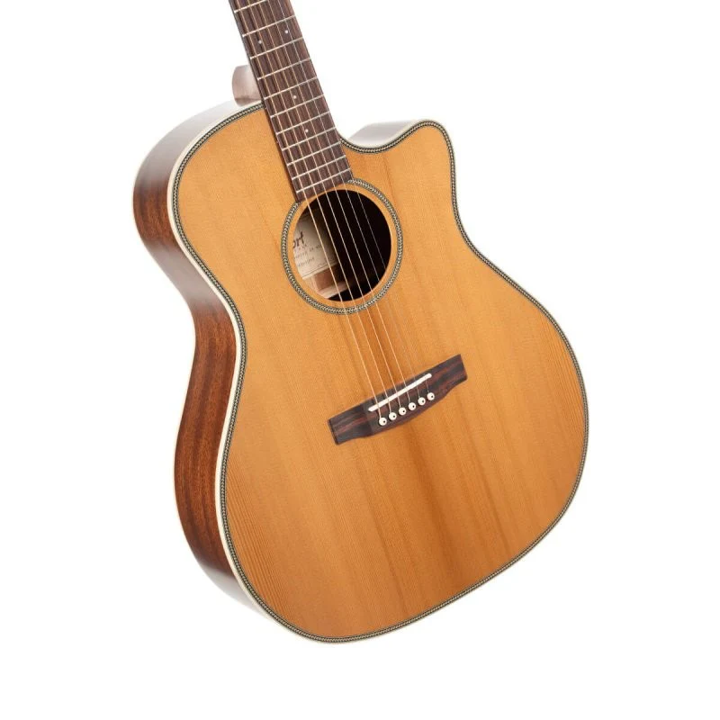 Cort Guitars - Essence Series Grand Auditorium Acoustic Guitar - Natural Semi Gloss - ESSENCEGA4NSG - Image 3