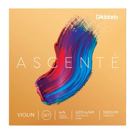 D'Addario - A310 4/4M Ascenté Violin String Set- 4/4 Scale- Medium Tension - Image 2