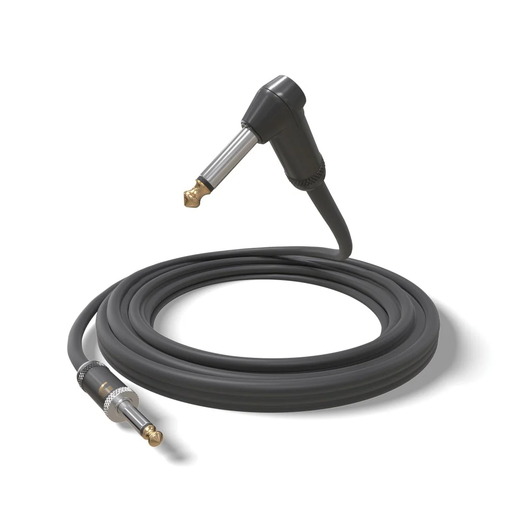 D'Addario Accessories - American Stage Instrument Cable Straight to Right Angle 20ft. PW-AMSGRA-20 - Image 2