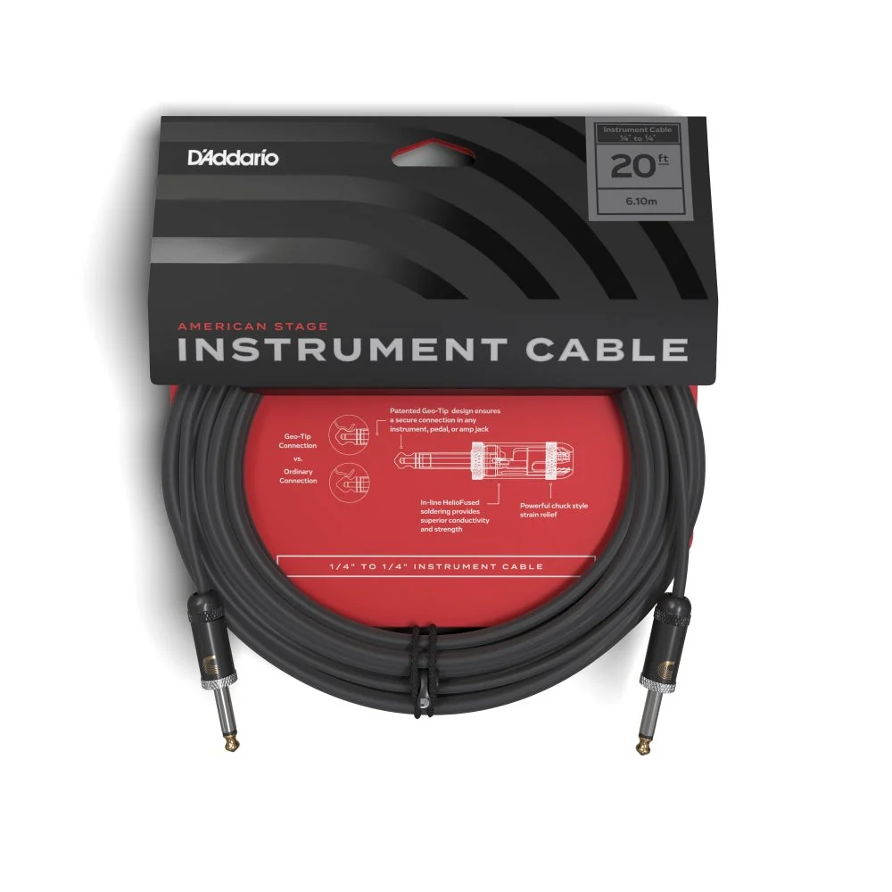 D'Addario Accessories - American Stage Instrument Cable Straight to Straight 20ft. PW-AMSG-20 - Image 3