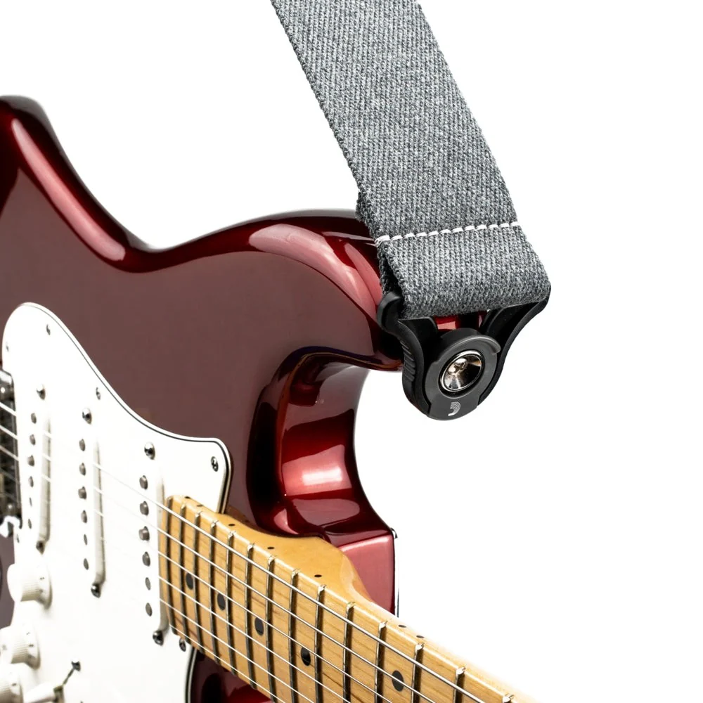 D'Addario Accessories - Auto Lock Guitar Strap   - 50BAL04 - Skater Grey - Image 4