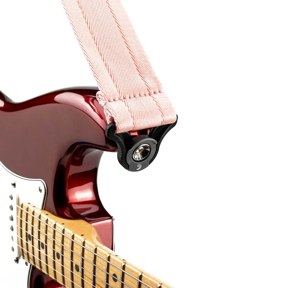 D'Addario Accessories - Auto Lock Guitar Strap   - 50BAL06 - New Rose - Image 4