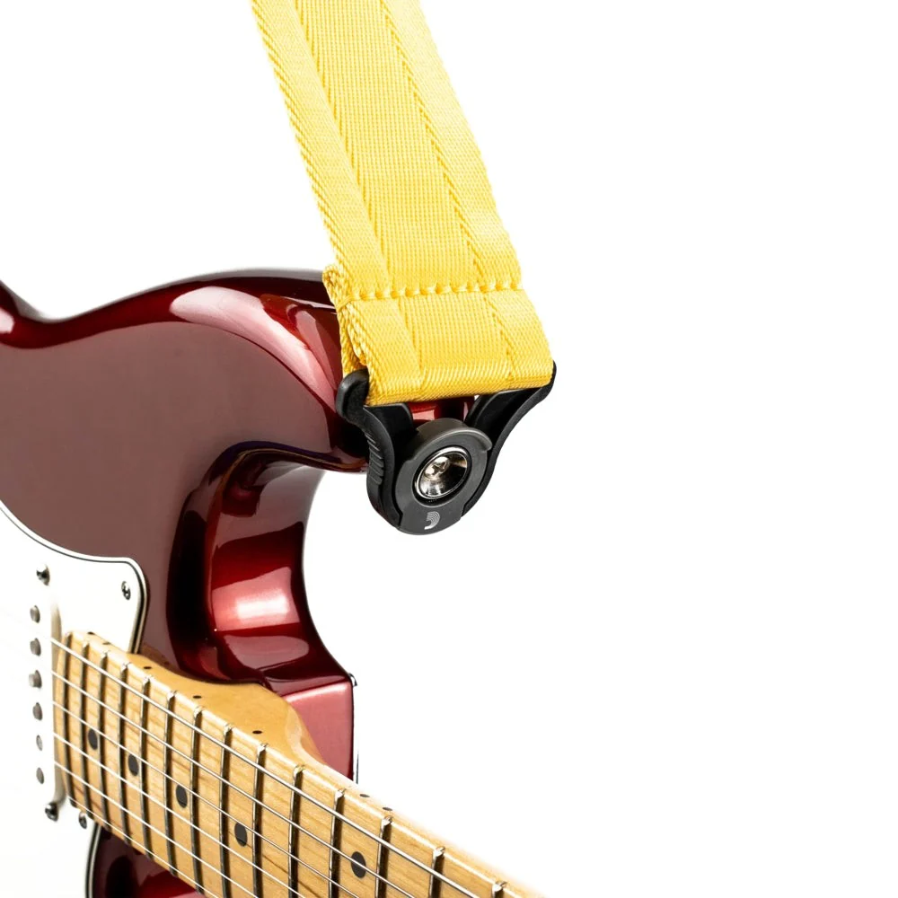 D'Addario Accessories - Auto Lock Guitar Strap   - 50BAL07 - Mellow Yellow - Image 4