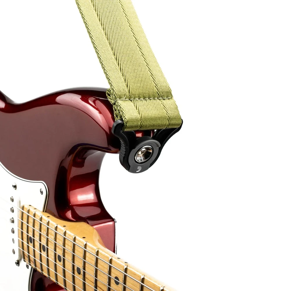 D'Addario Accessories - Auto Lock Guitar Strap   - 50BAL08 - Moss Green - Image 4