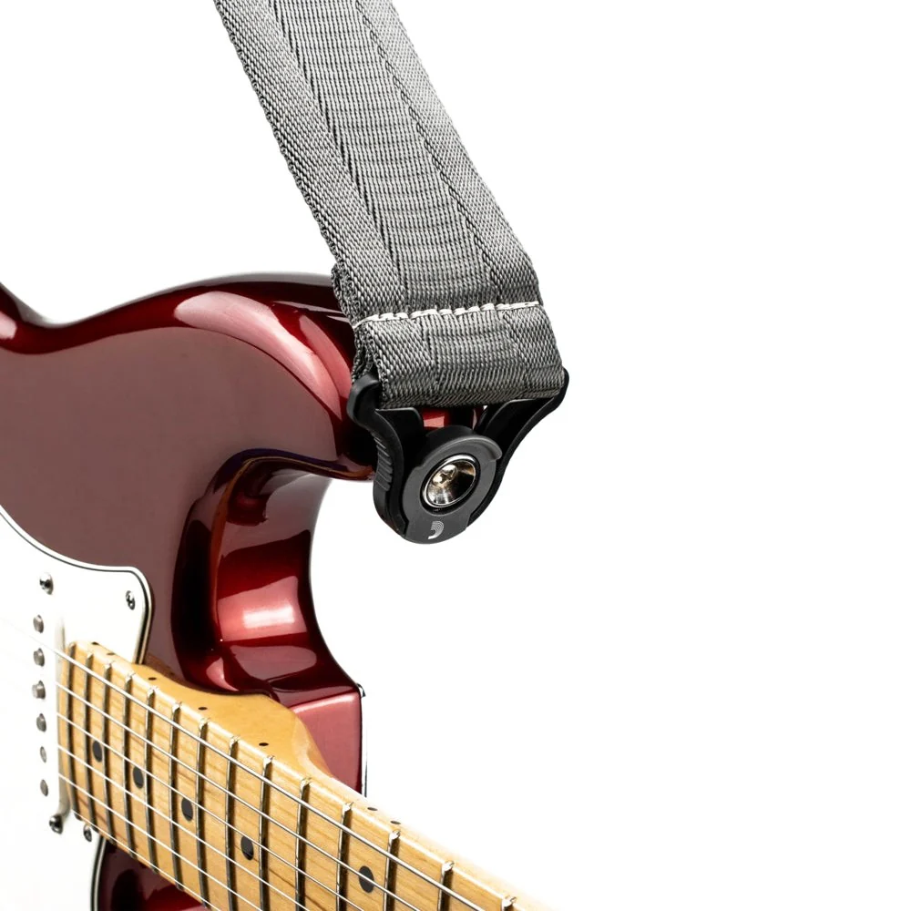 D'Addario Accessories - Auto Lock Guitar Strap   - 50BAL09 - Metal Grey - Image 4