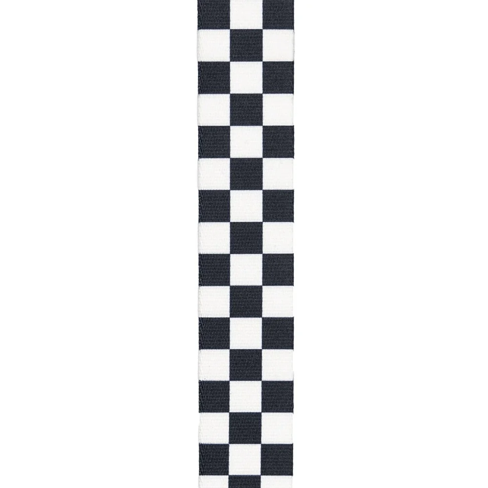 D'Addario Accessories - Auto Lock Guitar Strap   - 50BAL13 - Checkerboard Black & White - Image 2