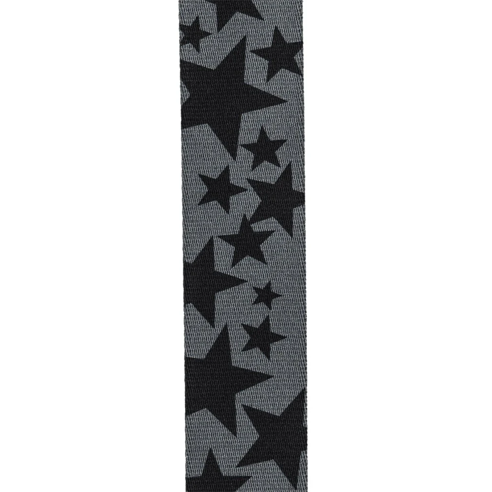 D'Addario Accessories - Auto Lock Guitar Strap   - 50BAL14 - Stars Black & Grey - Image 2