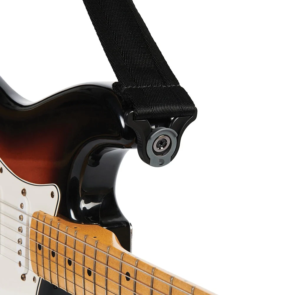 D'Addario Accessories - Auto Lock Guitar Strap Black 50BAL00 - Image 4