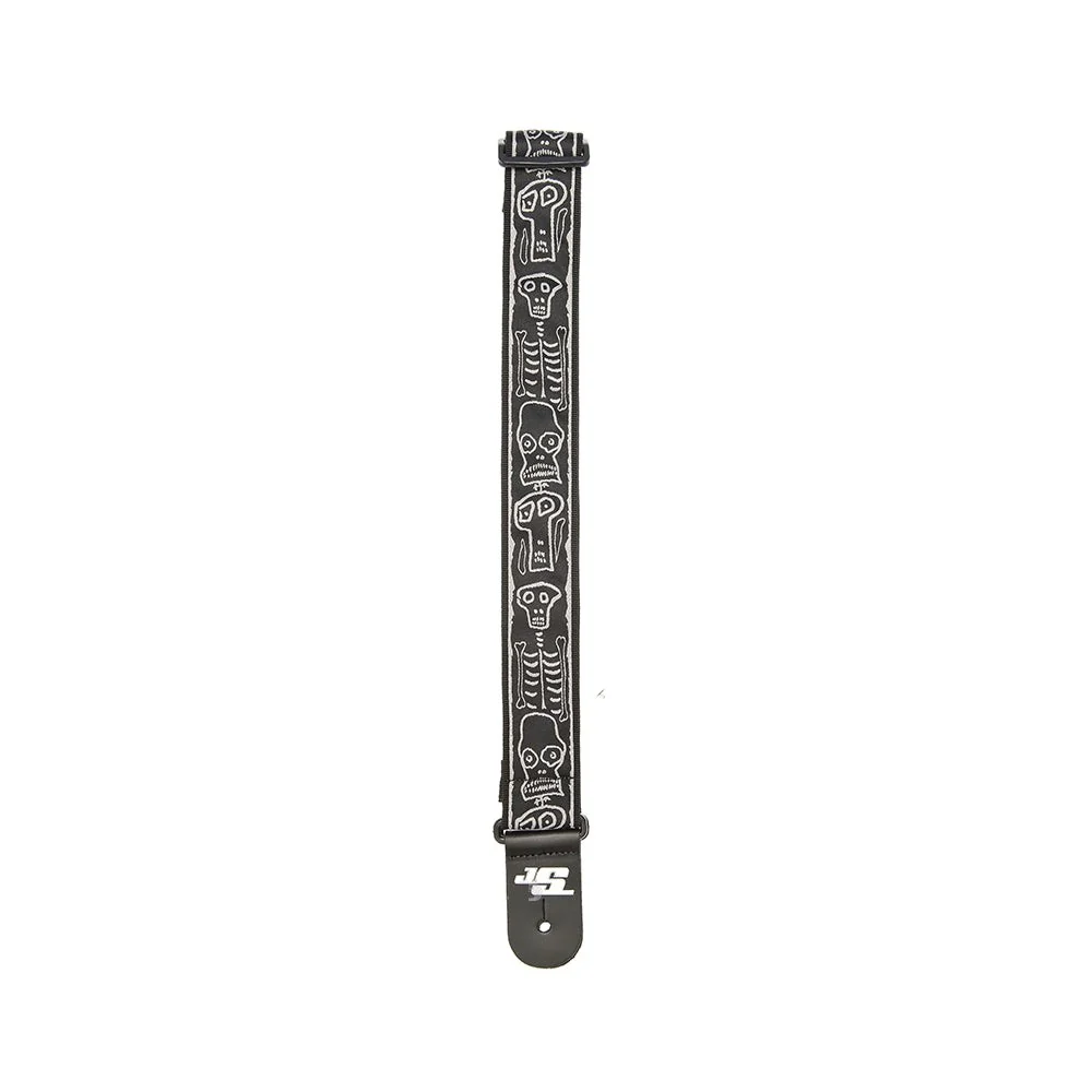D'Addario Accessories - Joe Satrani Woven Guitar Strap Skull N Bones 50JS01 - Image 3