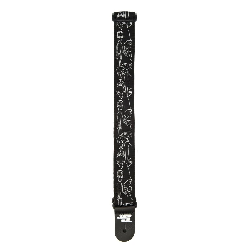 D'Addario Accessories - Joe Satriani Guitar Strap, Silver Sketches   50JS05 - Image 3