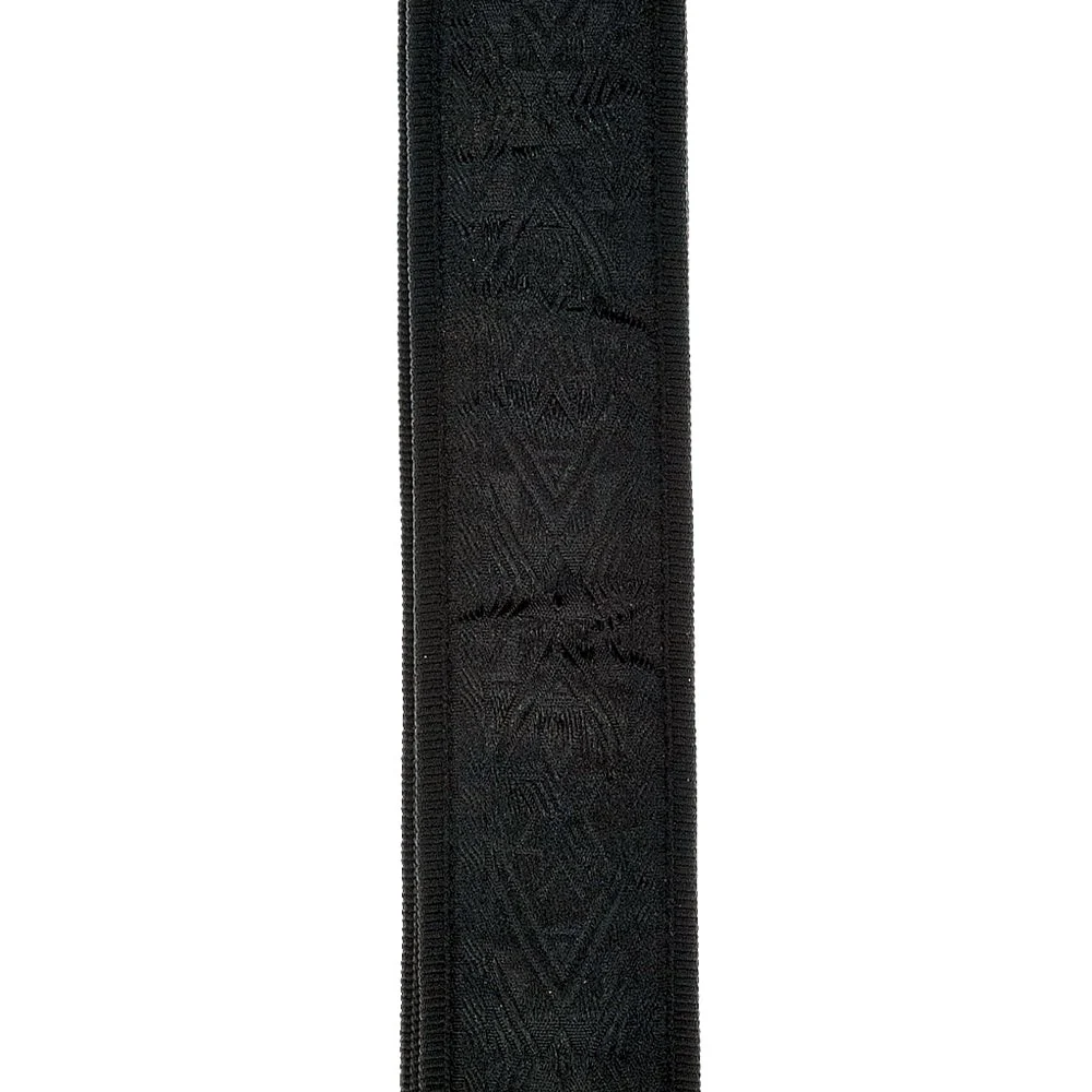 D'Addario Accessories - Nylon Woven Guitar Strap Black Satin 50B01 - Image 2