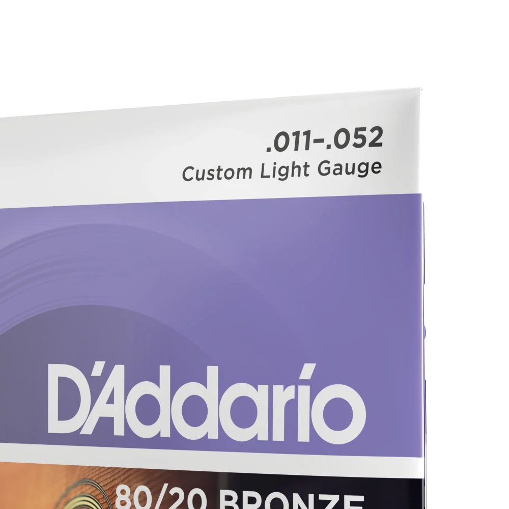 D'Addario - EJ13 80/20 Bronze Acoustic Guitar Strings - Custom Light - 11-52 - Image 4