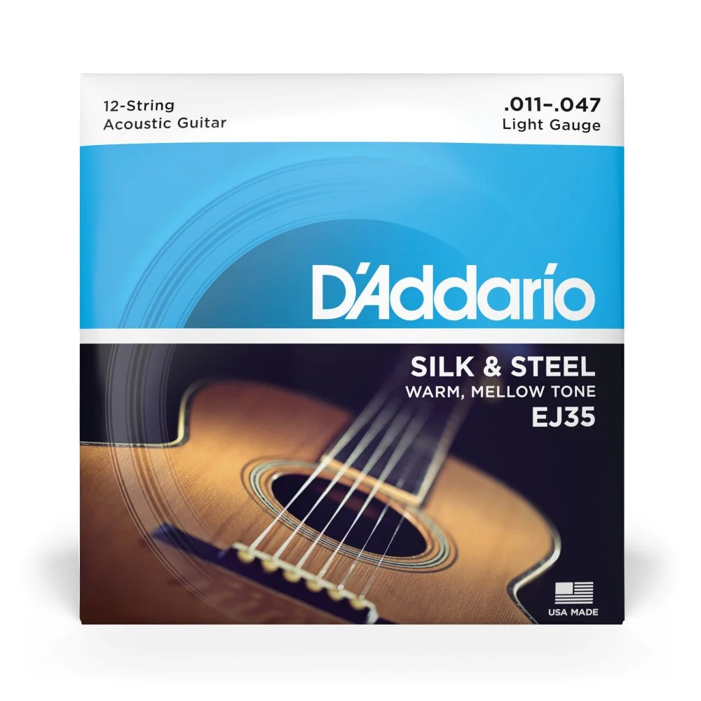 D'Addario - EJ35 Silk & Steel 12-String Folk Guitar Strings - 11-47 - Image 2