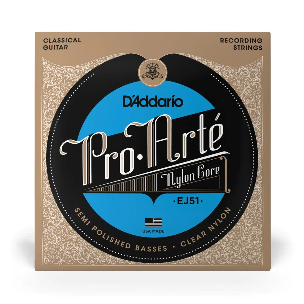 D'Addario - EJ51 Pro-Arte Classical Guitar Strings with Polished Basses - Hard Tension - Image 2
