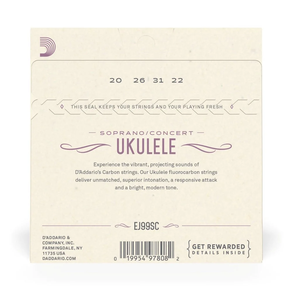 D'Addario - EJ99SC Pro-ArtÂ© Carbon Ukulele Strings - Soprano / Concert - Image 3