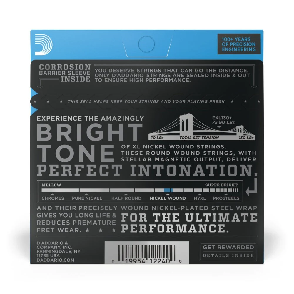 D'Addario - EXL130+ Nickel Wound Electric Guitar Strings - Extra-Super Light Plus - 8.5-39 - Image 3
