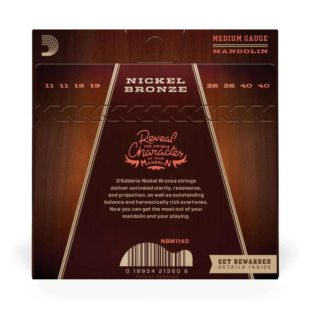 D'Addario - NBM1140 Nickel Bronze Mandolin Strings, Medium, 11-40 - Image 3