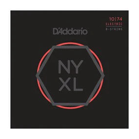 D'Addario - NYXL1074 Nickel Wound 8-String Electric Guitar Strings- Light Top / Heavy Bottom- 10-74