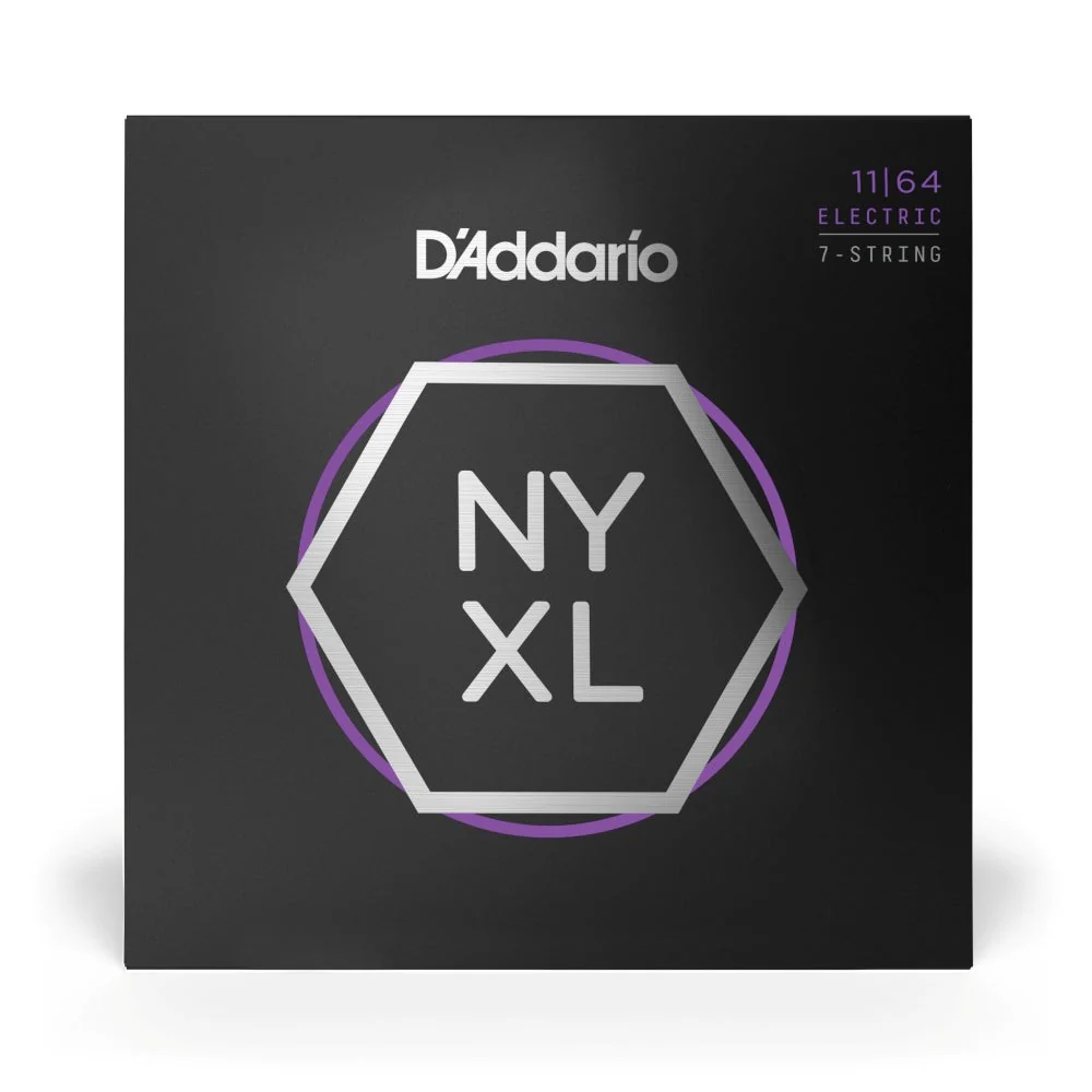 D'Addario - NYXL1164 Nickel Wound 7-String Electric Guitar Strings - Medium - 11-64 - Image 2