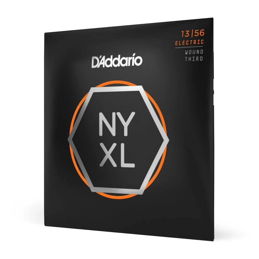 D'Addario - NYXL1356W Nickel Wound Electric Guitar Strings - Medium Wound 3rd - 13-56