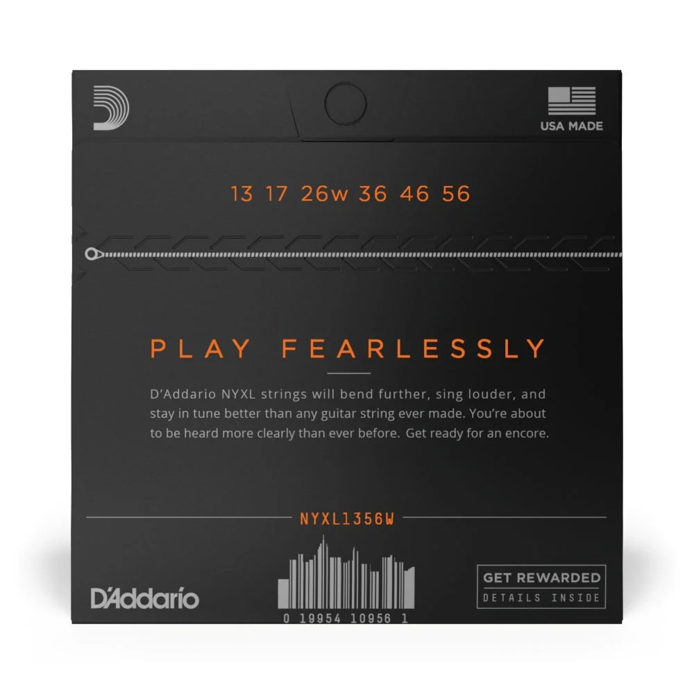D'Addario - NYXL1356W Nickel Wound Electric Guitar Strings - Medium Wound 3rd - 13-56 - Image 3