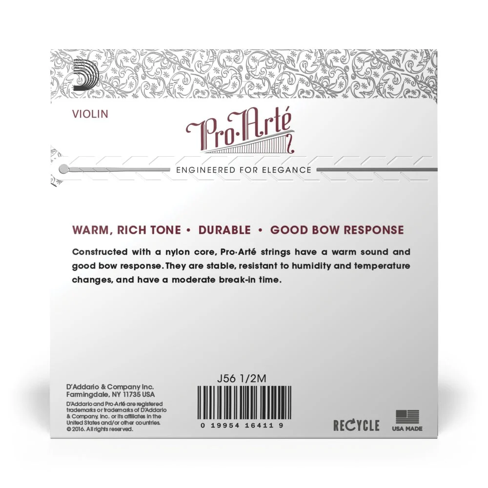 D'Addario - Pro-Arte Violin String Set - 1/2 Scale - Medium Tension - Image 3