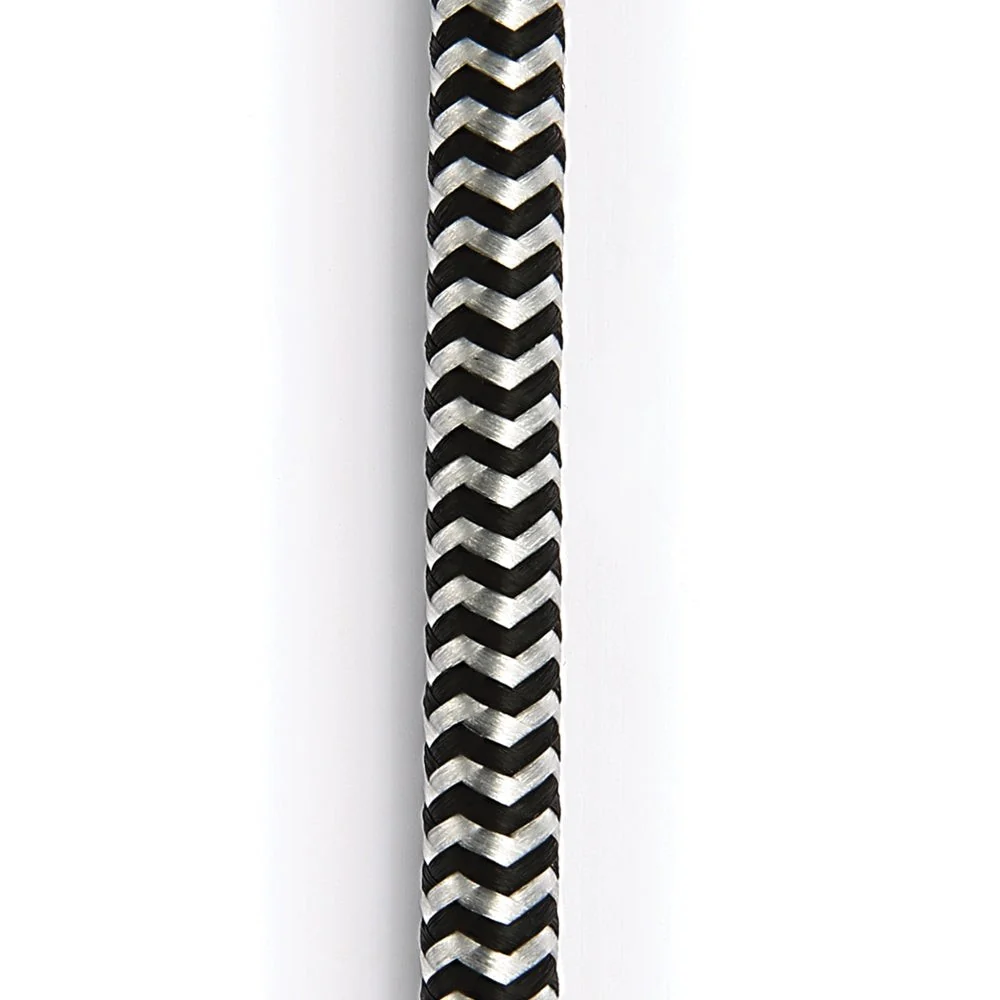 D'Addario Accessories - Custom Series Braided Instrument Cable, Grey, 10' - PW-BG-10BG - Image 2