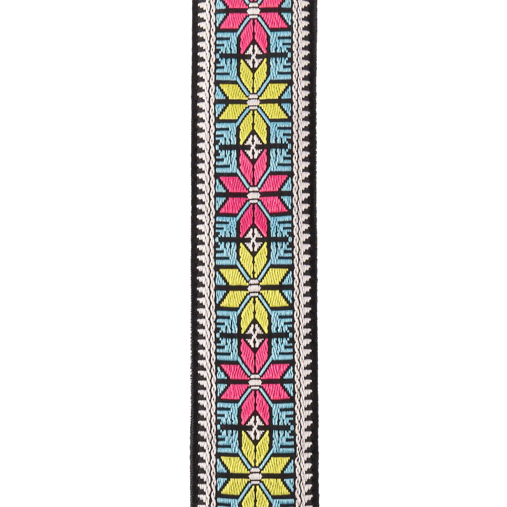 D'Addario Accessories - Pad Lock Woven Guitar Strap, Parallel Flowers - 50TC00 - Image 2