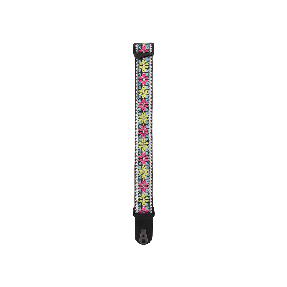 D'Addario Accessories - Pad Lock Woven Guitar Strap, Parallel Flowers - 50TC00 - Image 3