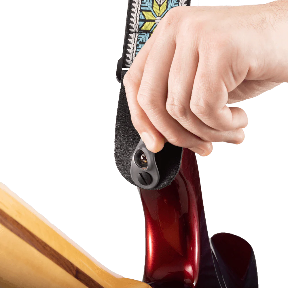 D'Addario Accessories - Pad Lock Woven Guitar Strap, Parallel Flowers - 50TC00 - Image 5