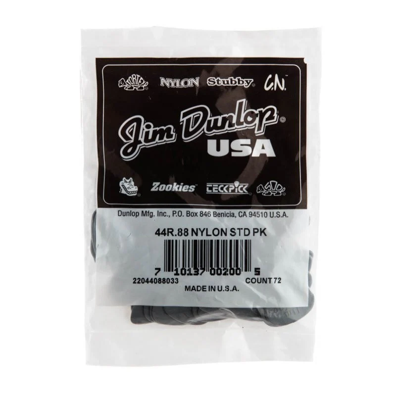 Dunlop - 0.88mm Nylon Guitar Pick (72/bag) - 44R-88
