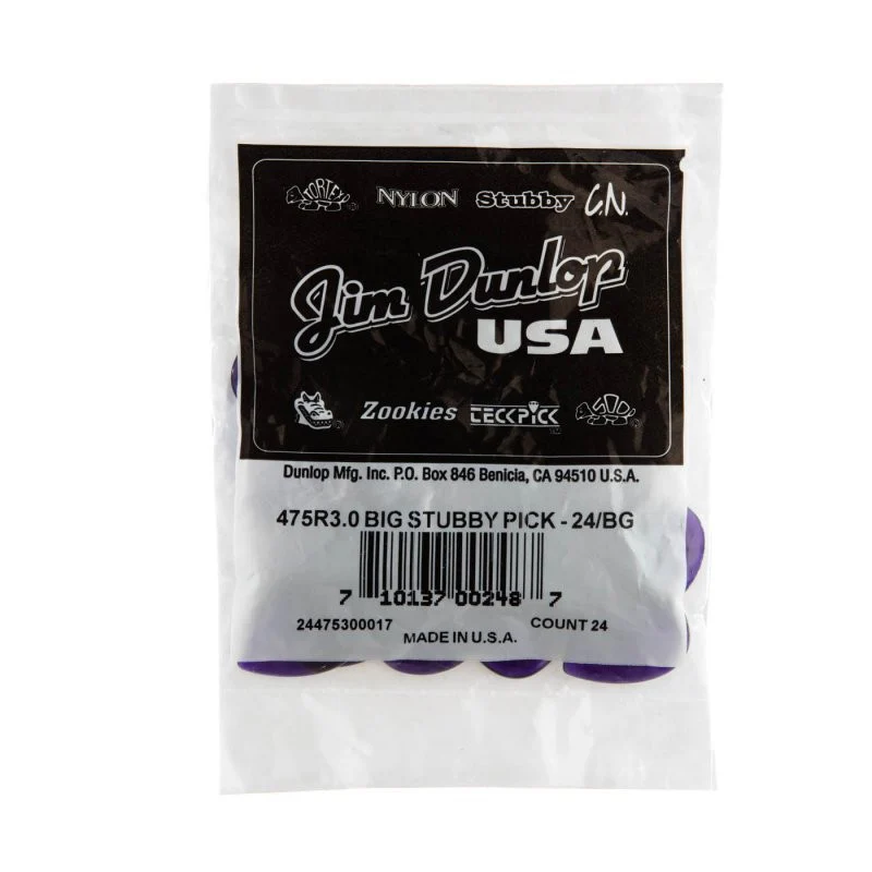 Dunlop - 3.0mm Big Stubby® Guitar Pick (24/bag) - 475R3.0 - Image 4
