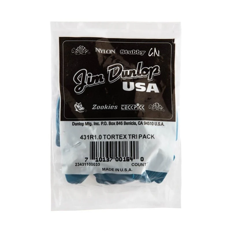 Dunlop - Blue 1.0mm Tortex® Triangle Guitar Pick (72/bag) - 431R1.0 - Image 4