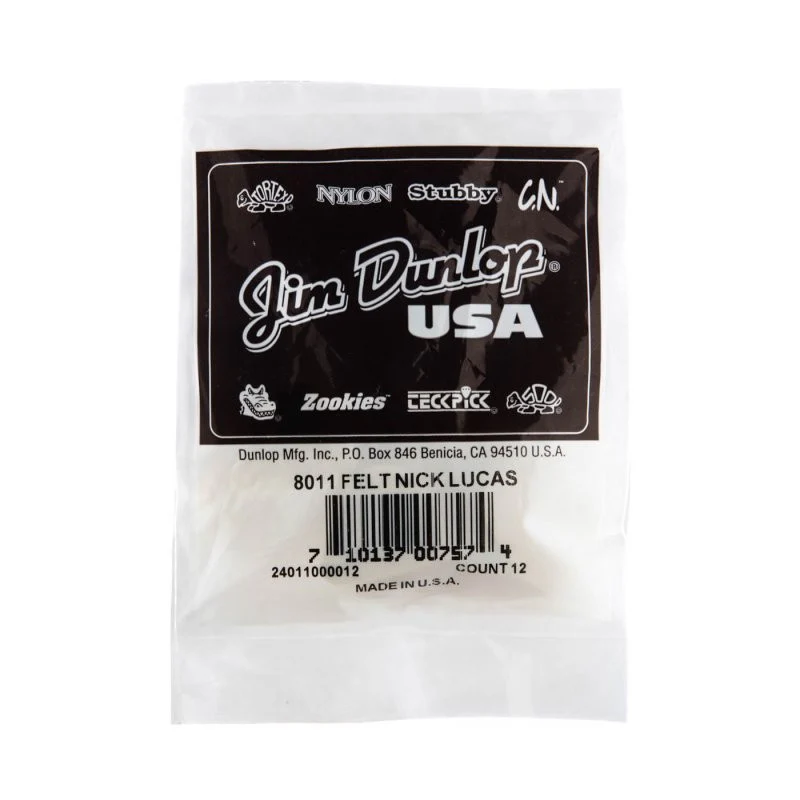 Dunlop - Felt Picks Nick Lucas, Natural, 3.2mm, 12/Bag - 8011 - Image 4