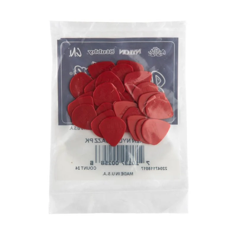 Dunlop - Red Nylon Jazz III Guitar Pick (24/bag) - 47R2N - Image 4