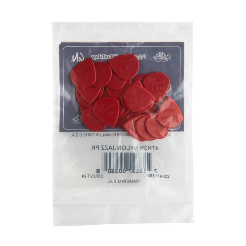 Dunlop - Red Nylon Jazz III Guitar Pick (24/bag) - 47R3N - Image 4