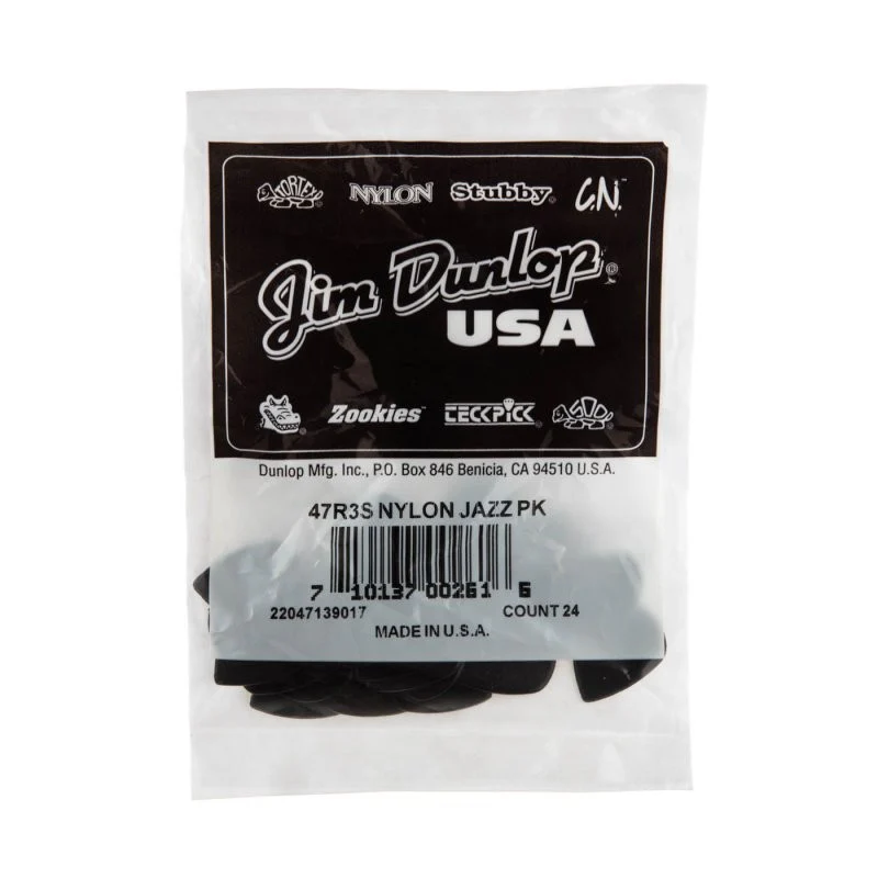 Dunlop - Stiffo Jazz III Guitar Pick (24 Pack) - 47R3S