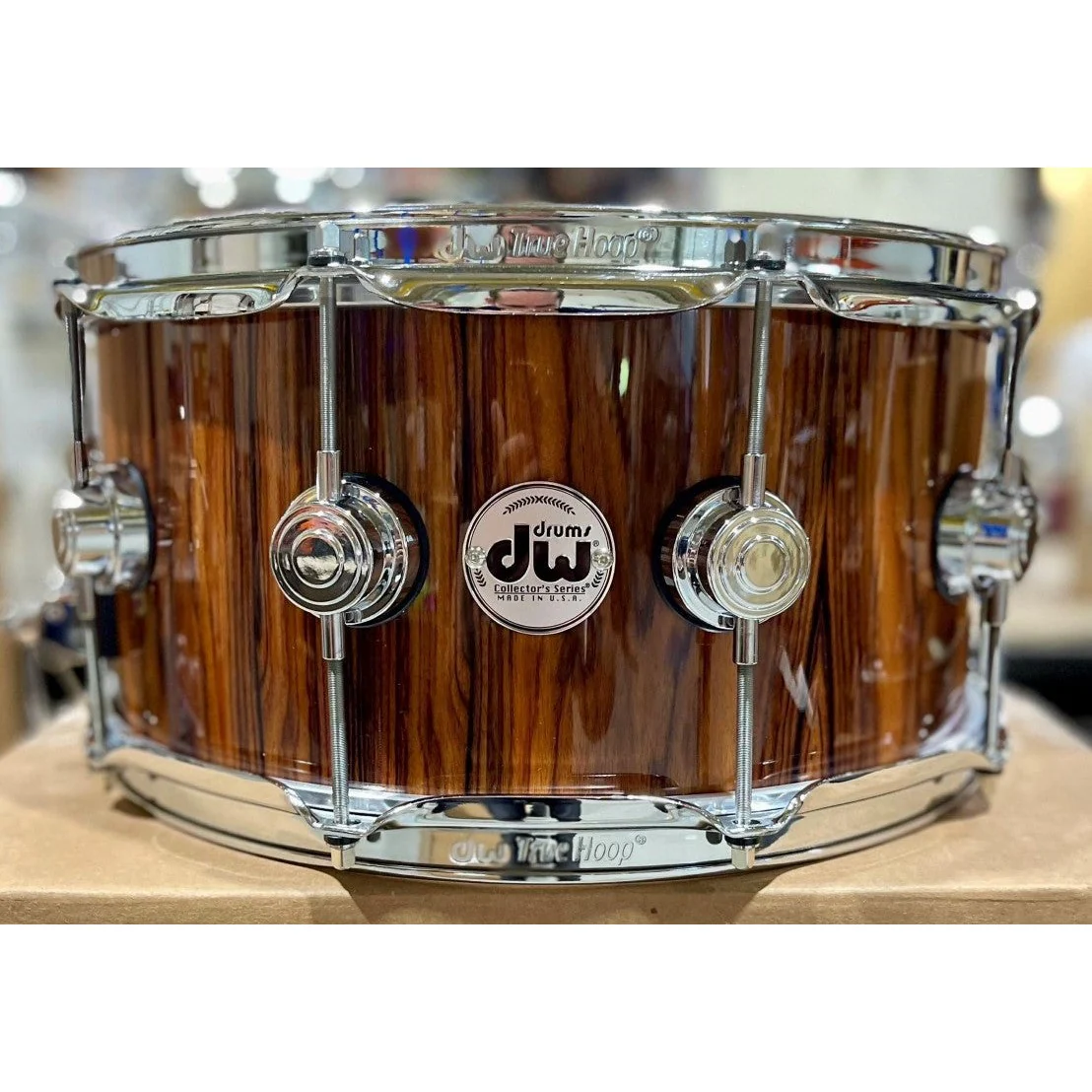 DW Drums - Collector's Series Snare 6.5x14 Exotic Santos Rosewood - Image 2