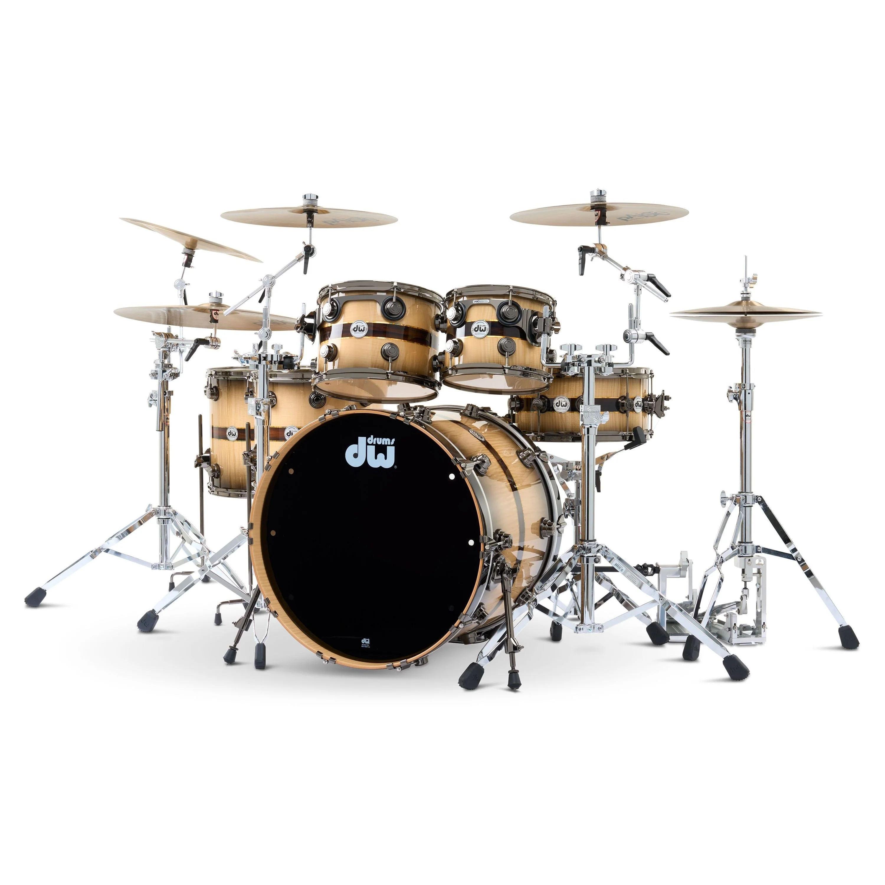 DW Drums - Collector's Series VLT 333 Maple 6-Piece Shell Kit Sycamore Ziricote DRKT36N06AYDC3 - Image 2