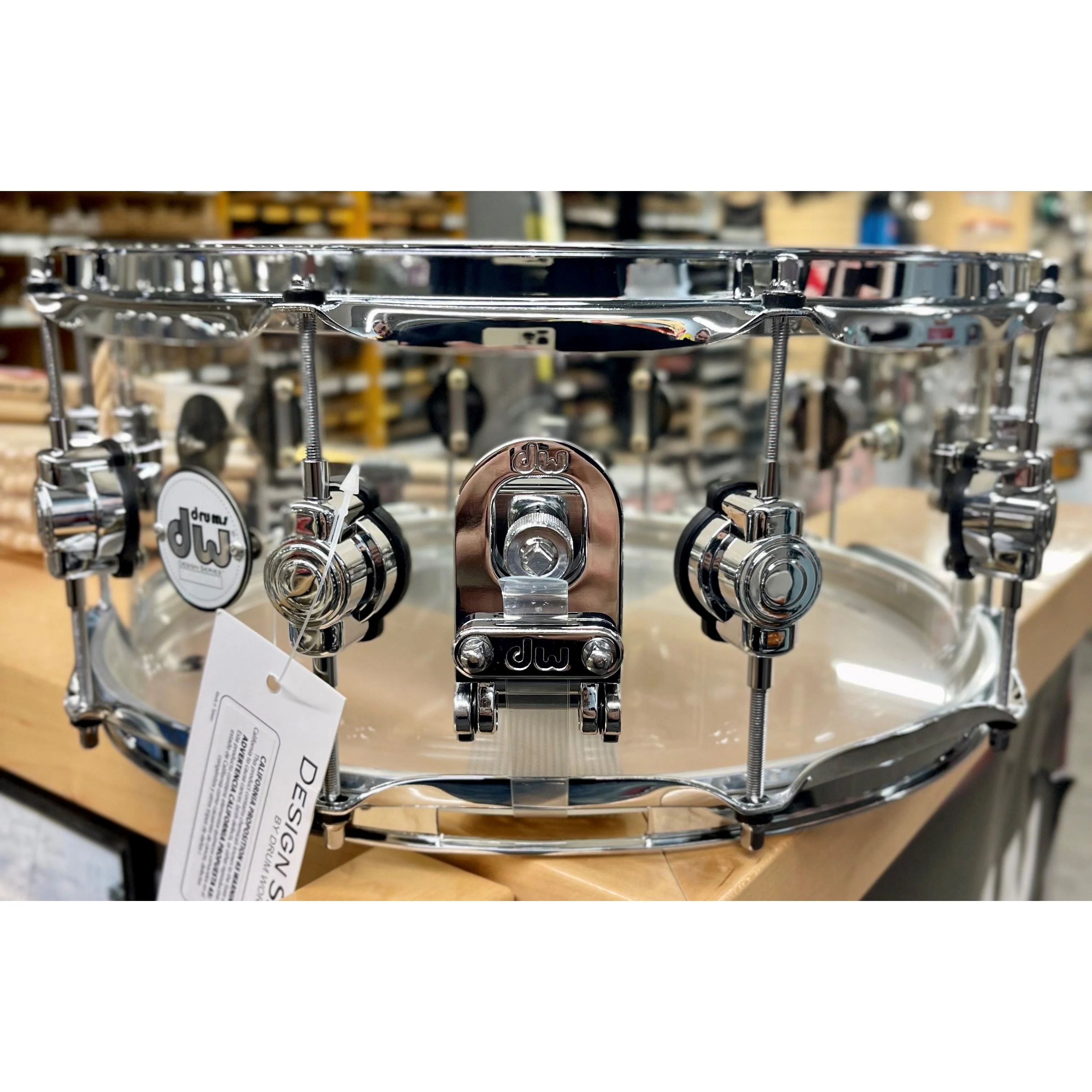 DW Drums - Design Series Seamless Acrylic Snare 6x14 DDAC0614SSCL - Image 2