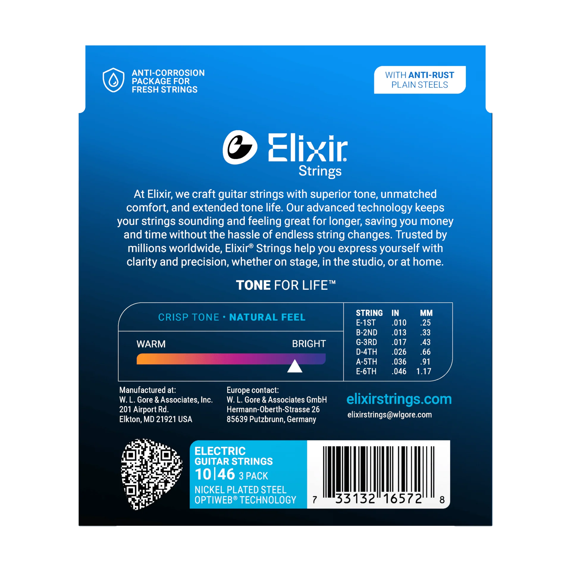 Elixir - 3-Pack Nickel-Plated Steel Electric Guitar Strings with OPTIWEB Technology 10/46 - 16572 3PK OPTIWEB Light - Image 2