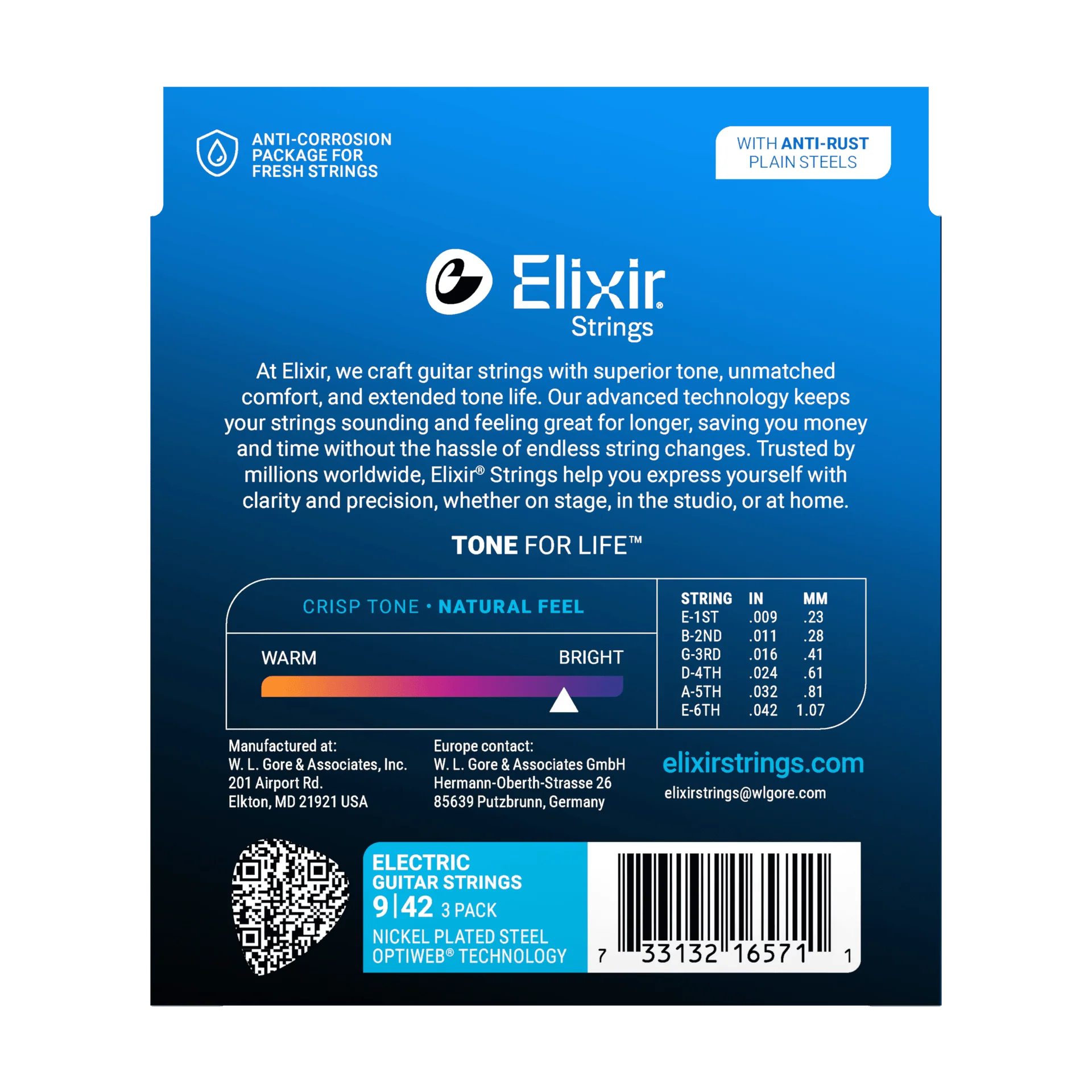 Elixir - 3-Pack Nickel-Plated Steel Electric Guitar Strings with OPTIWEB Technology  9/42 - 16571 3PK OPTIWEB Super Light - Image 2