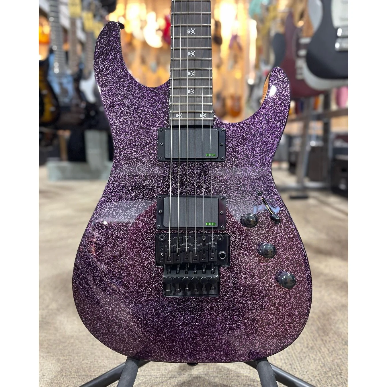 ESP - LTD KH-602 Kirk Hammett Signature Series Purple Sparkle w/case - Image 2