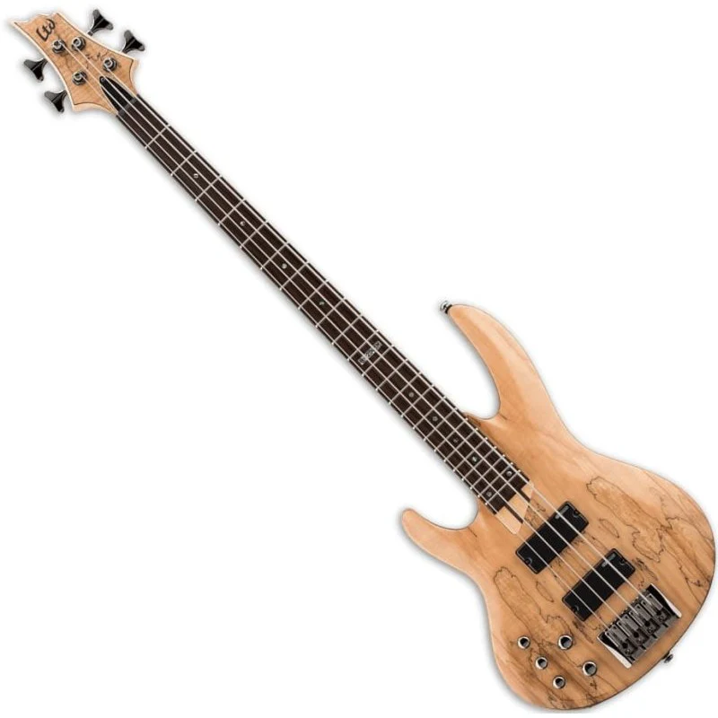 ESP - LTD Spalted Maple Natural Satin Left-handed Bass Guitar - LB204SMNSLH - Image 2