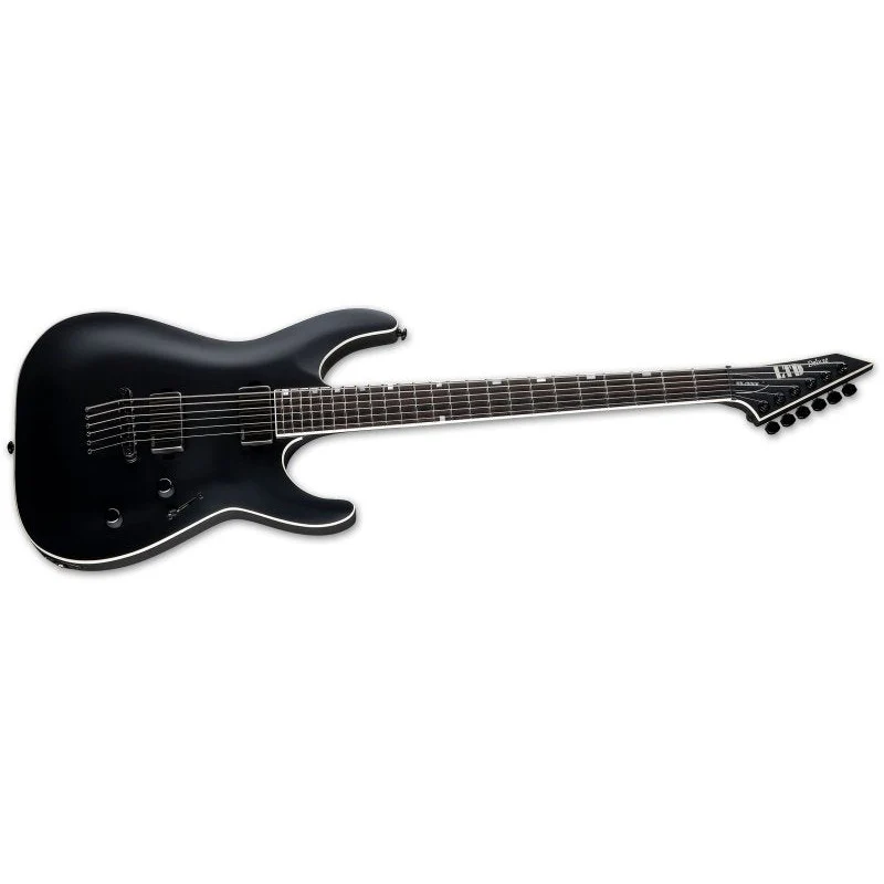 ESP - MH-1000 Baritone Electric Guitar - Black Satin - LMH1000BBLKS - Image 3