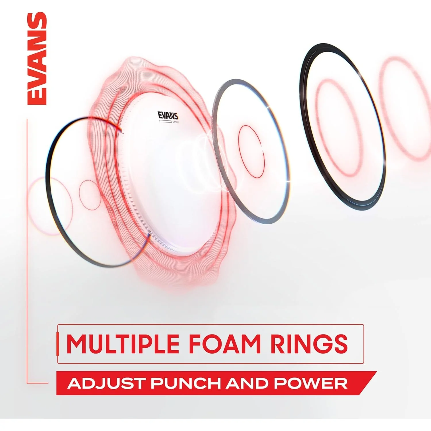 Evans Drumheads - EVANS EMAD Clear Tom Hoop Drum Head - 16 Inch - TT16EMAD - Image 3